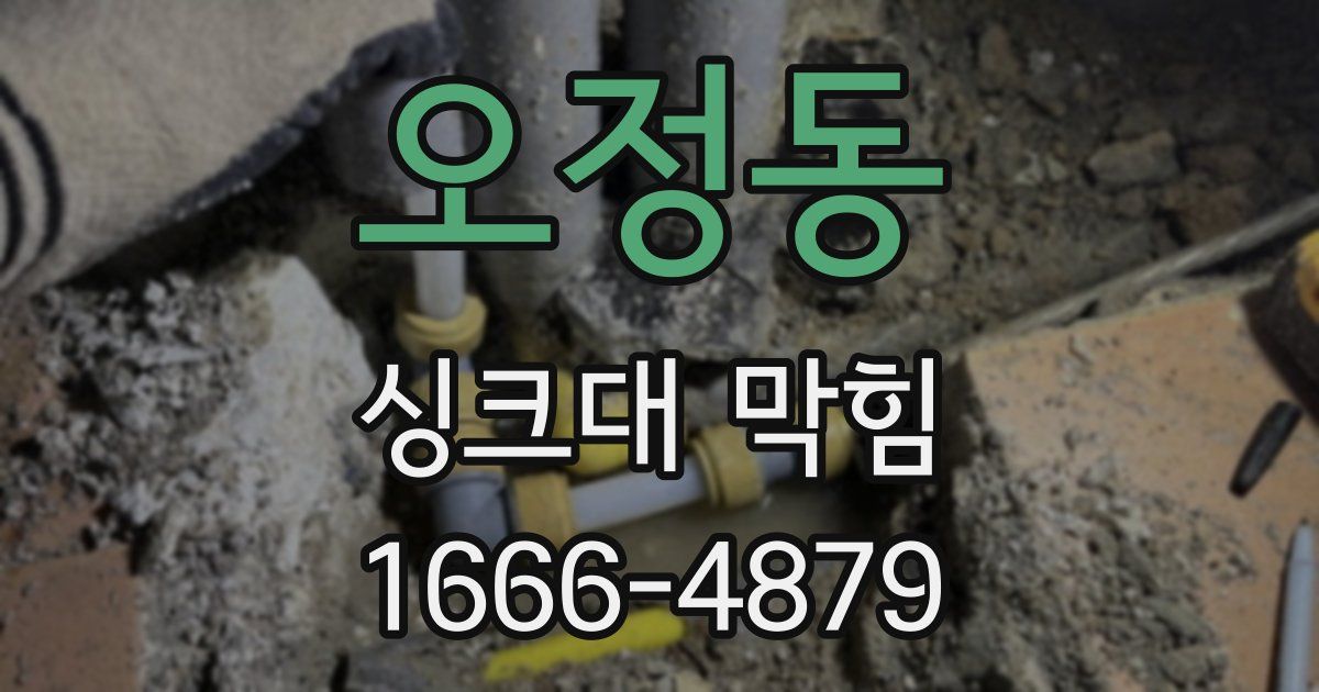 오정동 싱크대 막힘