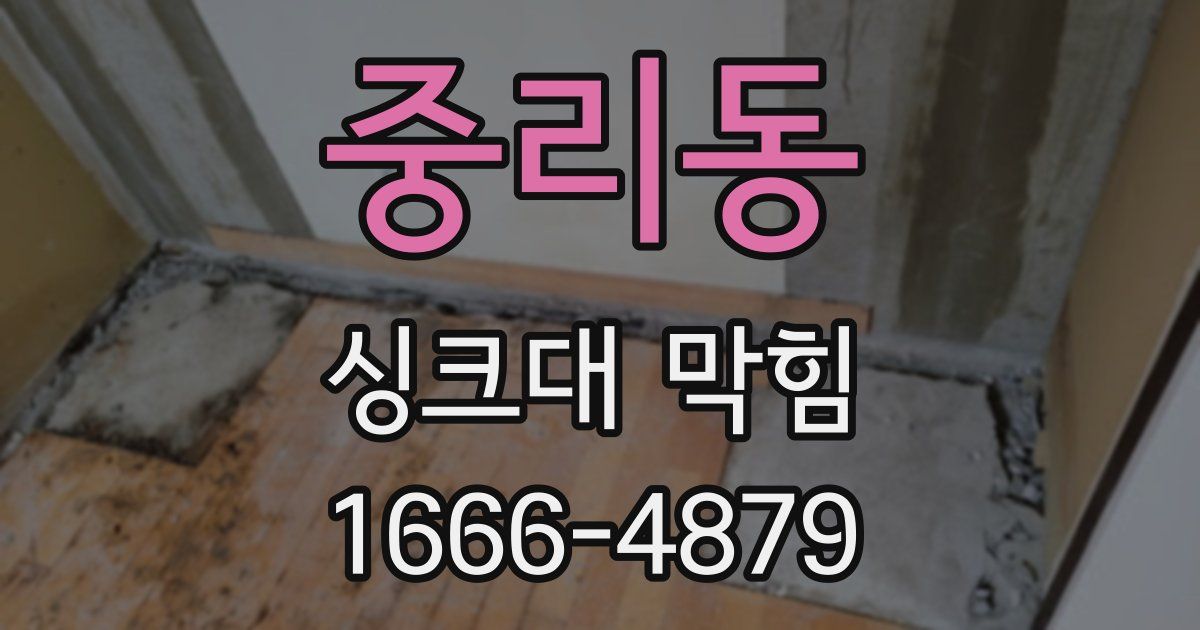중리동 싱크대 막힘