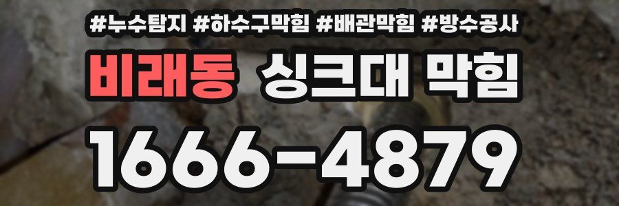 비래동 싱크대 막힘