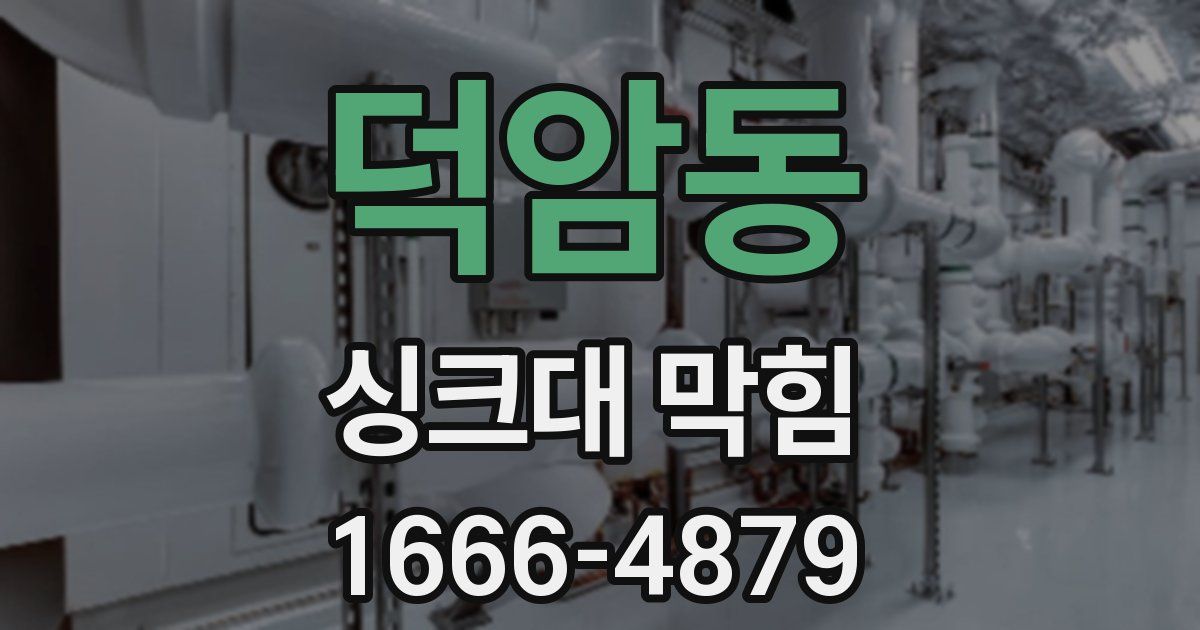 덕암동 싱크대 막힘