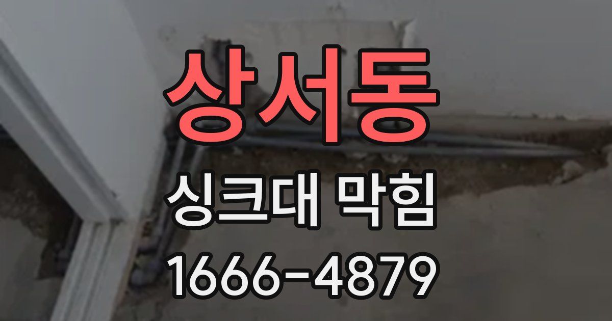 상서동 싱크대 막힘