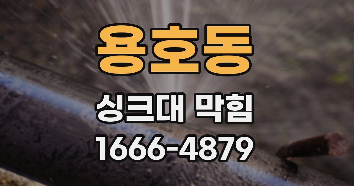 용호동 싱크대 막힘