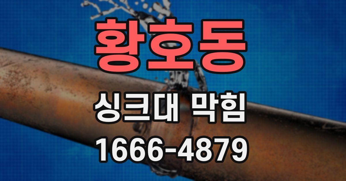 황호동 싱크대 막힘