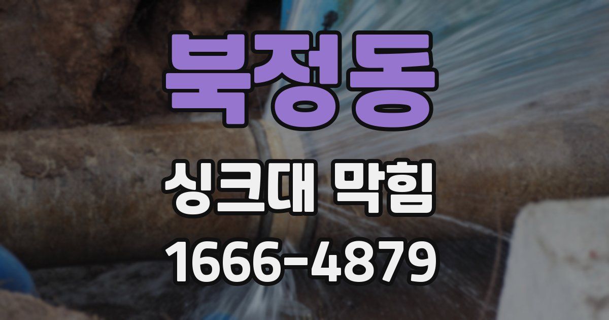북정동 싱크대 막힘