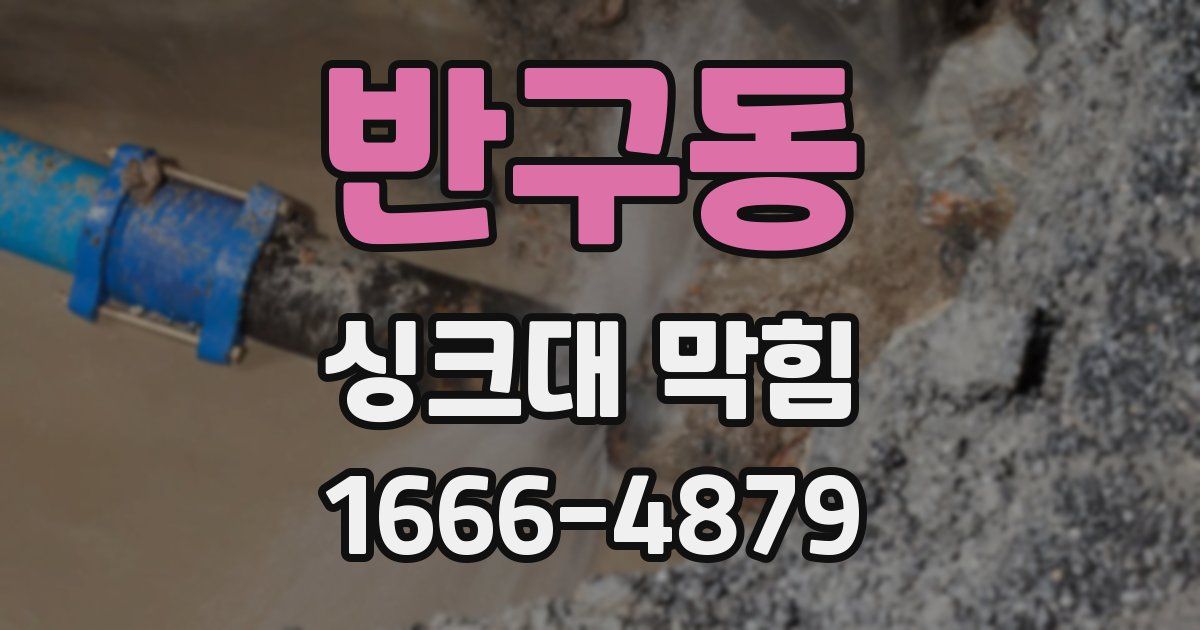 반구동 싱크대 막힘