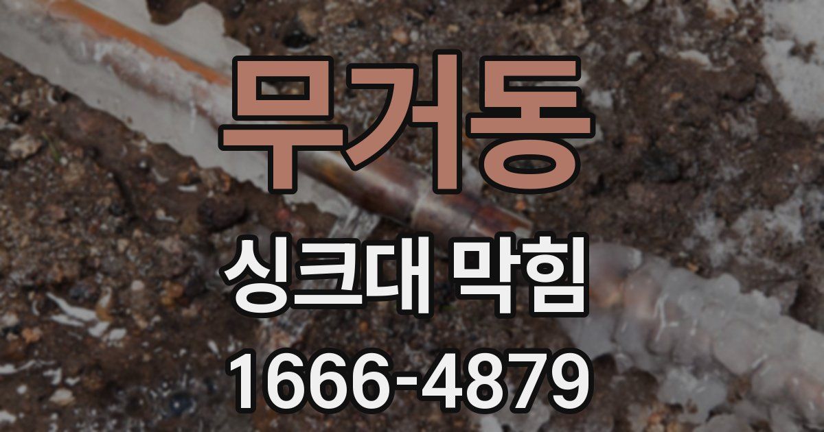 무거동 싱크대 막힘