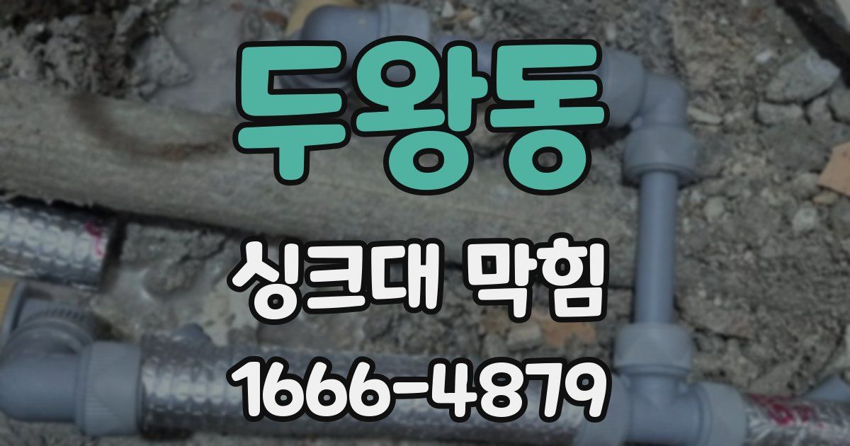 두왕동 싱크대 막힘