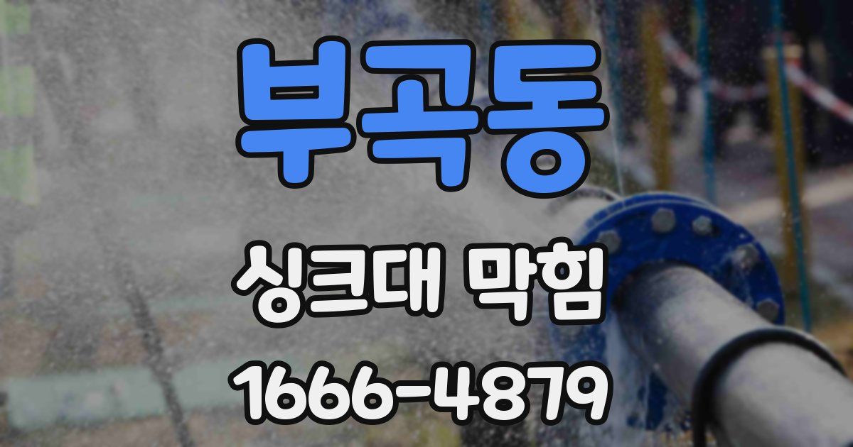 부곡동 싱크대 막힘