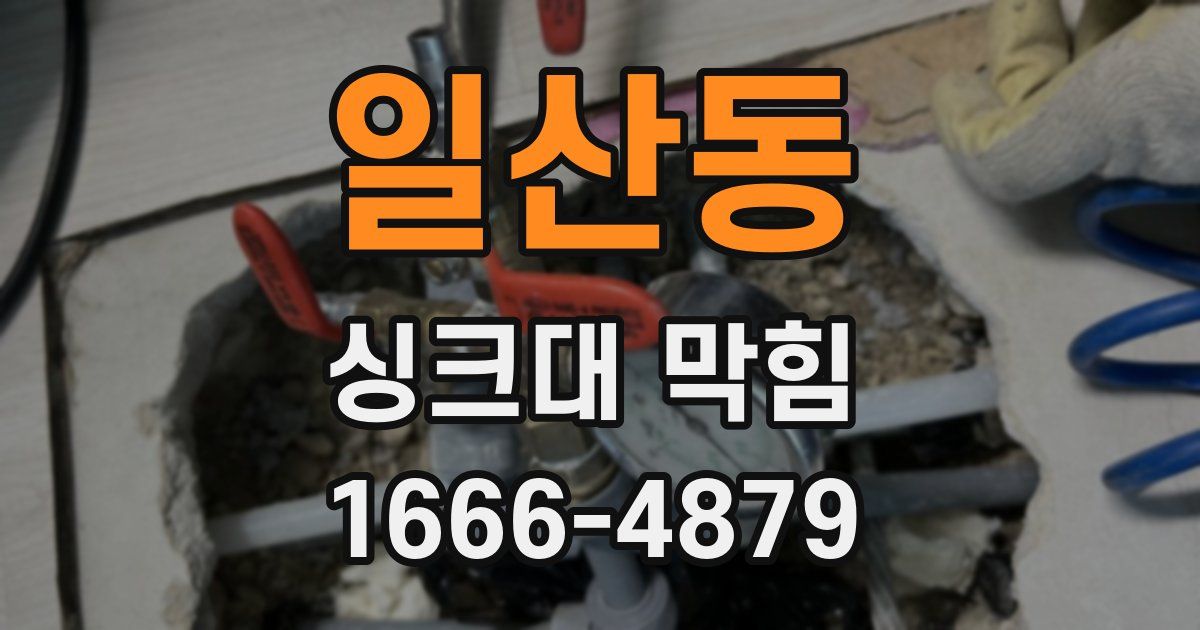 일산동 싱크대 막힘