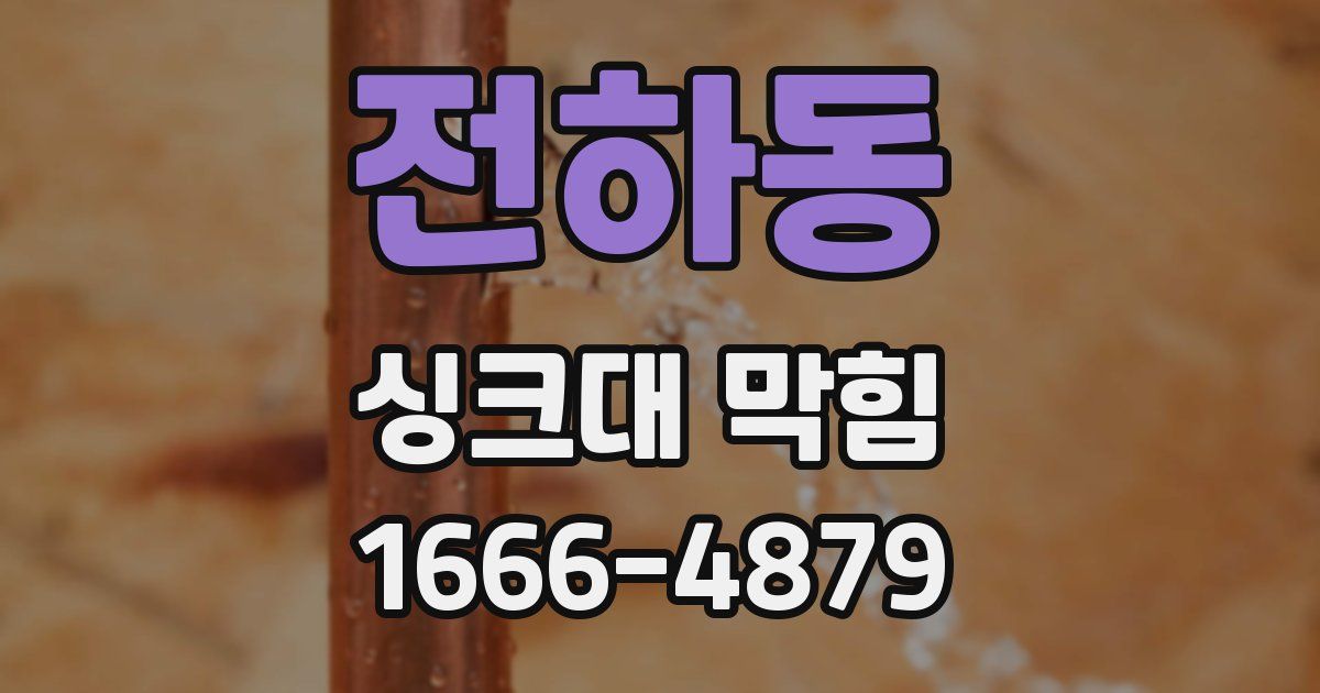 전하동 싱크대 막힘
