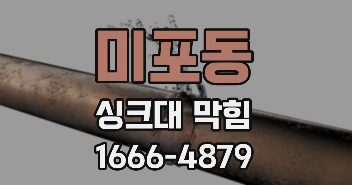 미포동 싱크대 막힘
