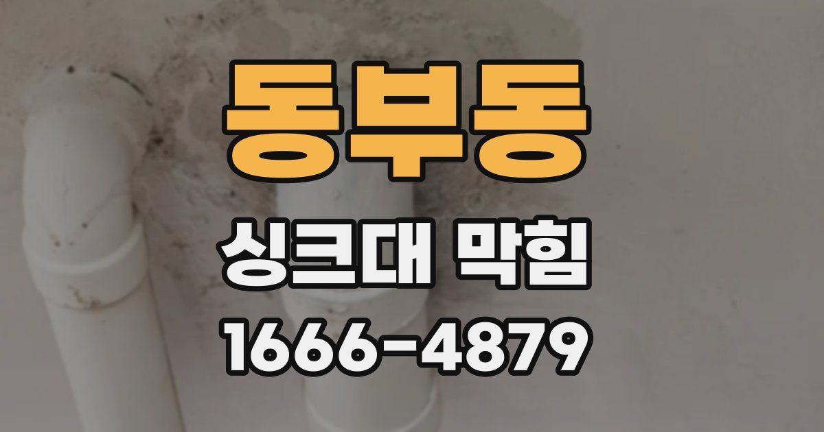 동부동 싱크대 막힘