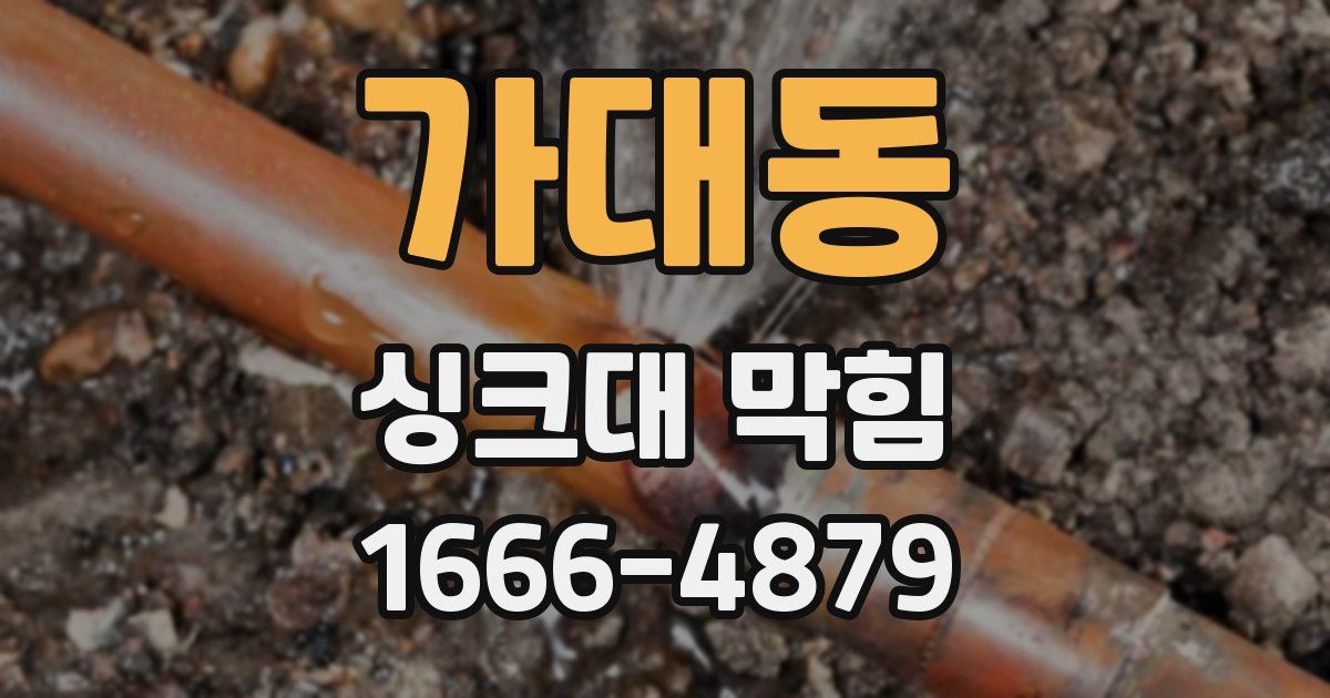 가대동 싱크대 막힘
