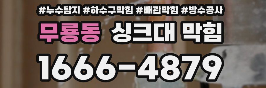 무룡동 싱크대 막힘