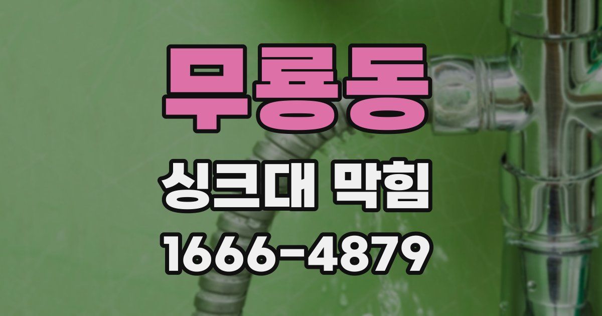 무룡동 싱크대 막힘