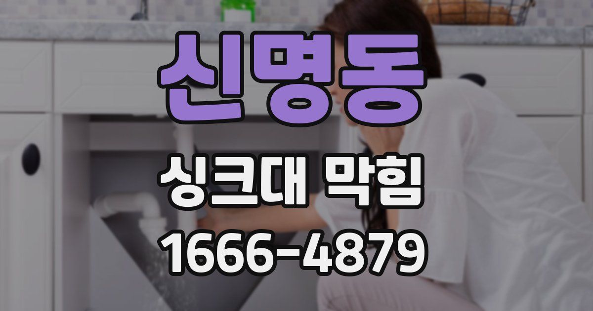 신명동 싱크대 막힘