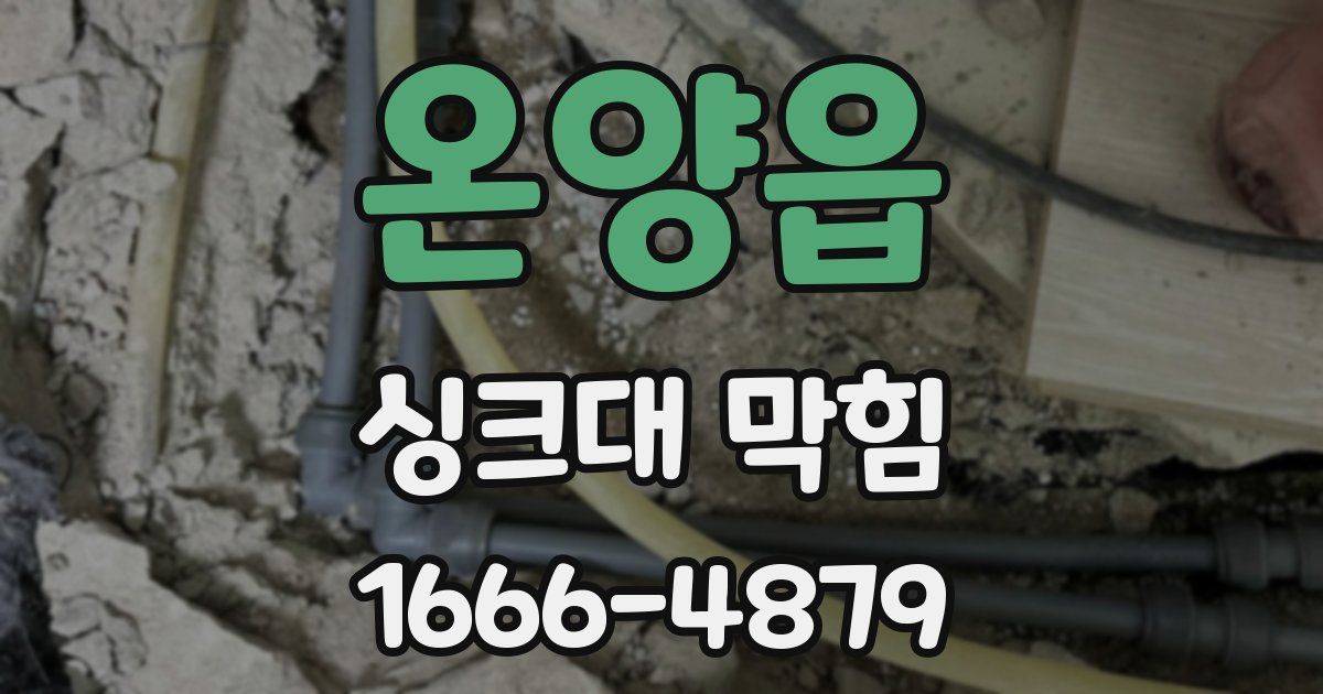 온양읍 싱크대 막힘