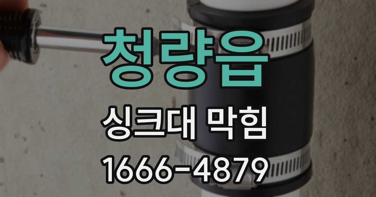 청량읍 싱크대 막힘