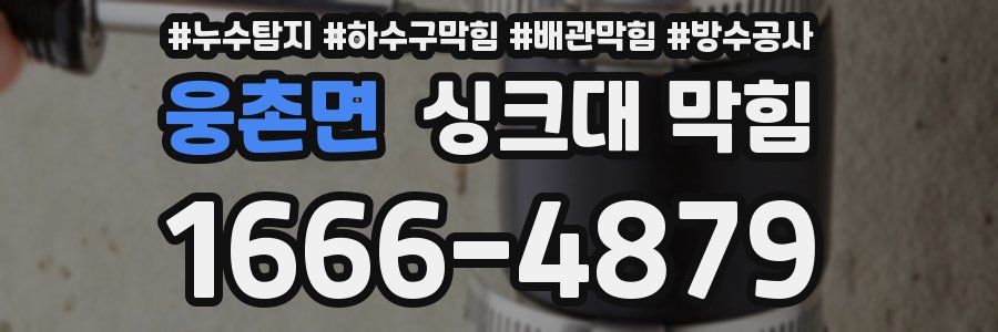웅촌면 싱크대 막힘