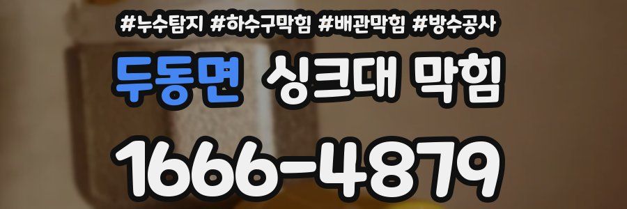 두동면 싱크대 막힘