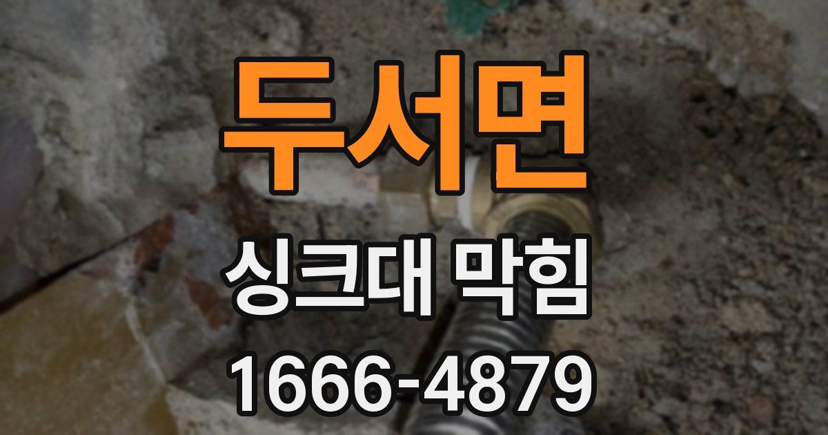 두서면 싱크대 막힘