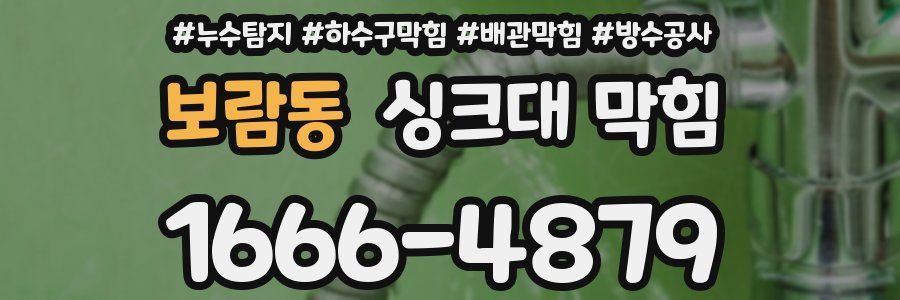 보람동 싱크대 막힘