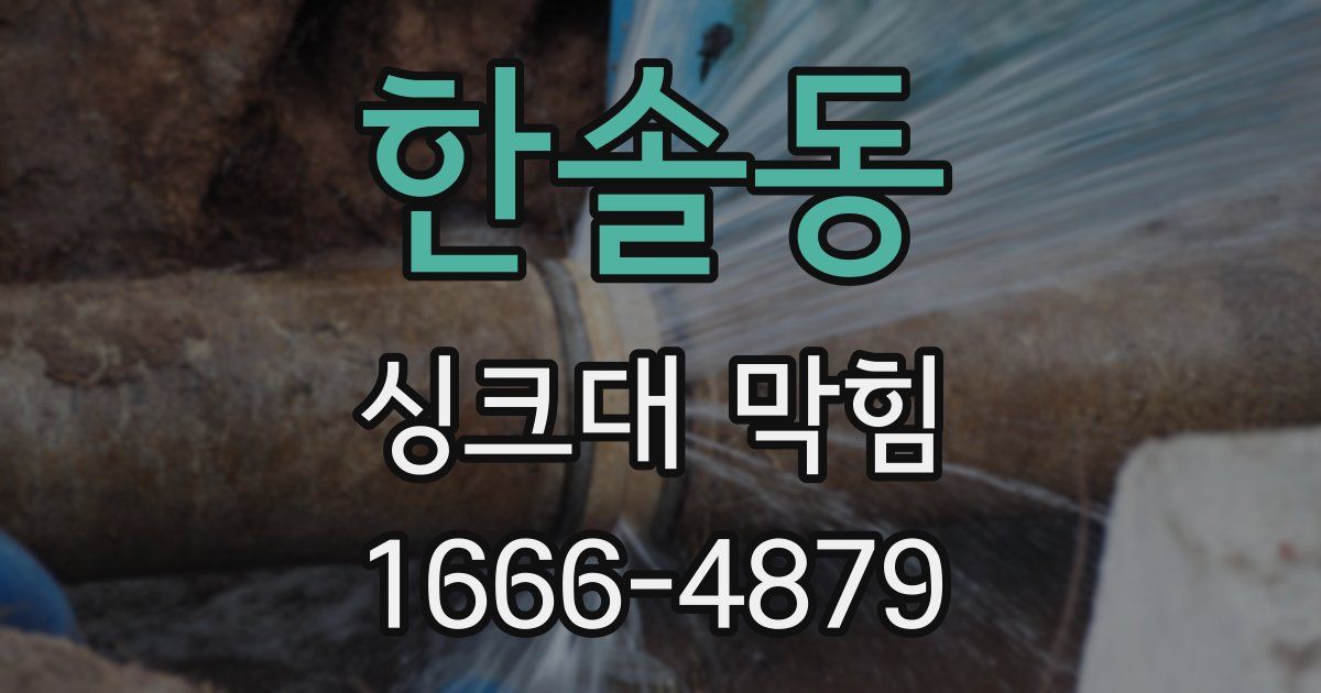 한솔동 싱크대 막힘