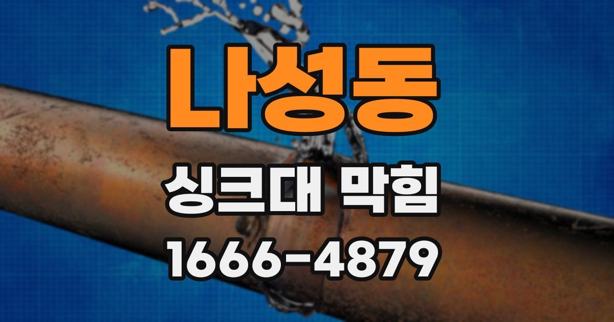나성동 싱크대 막힘