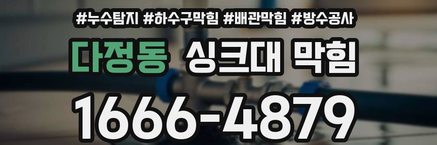 다정동 싱크대 막힘