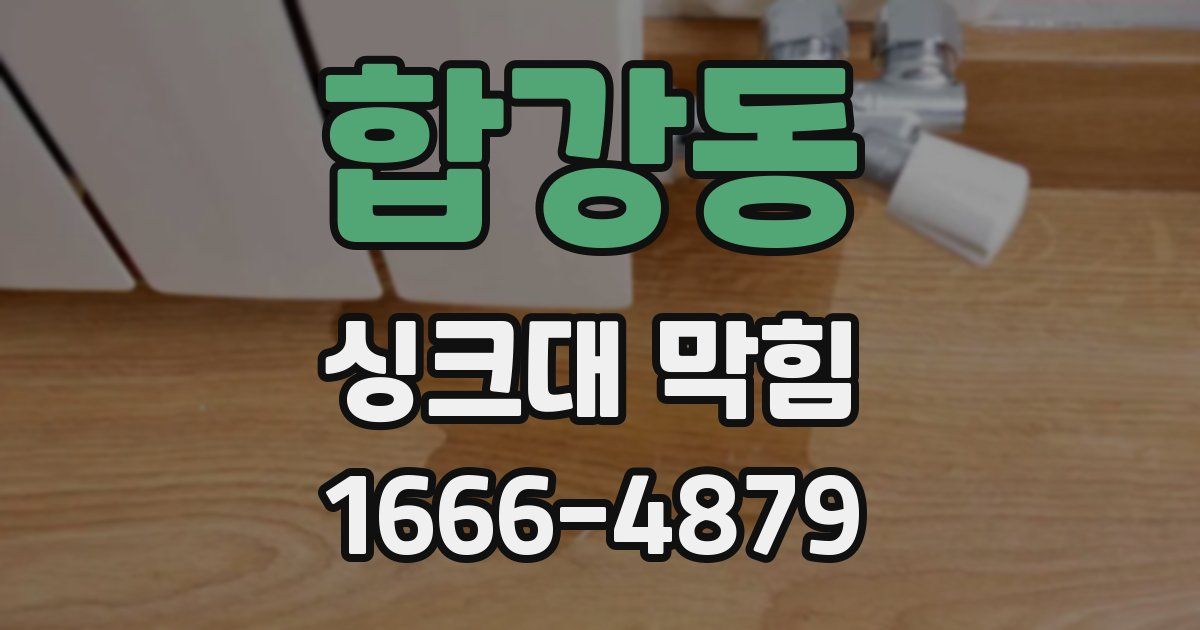 합강동 싱크대 막힘