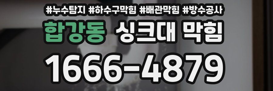 합강동 싱크대 막힘