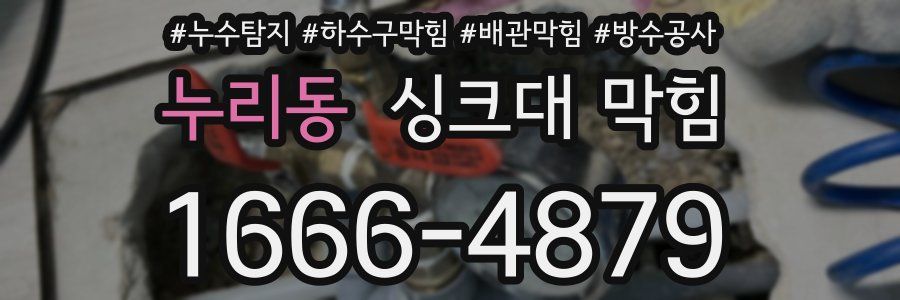 누리동 싱크대 막힘