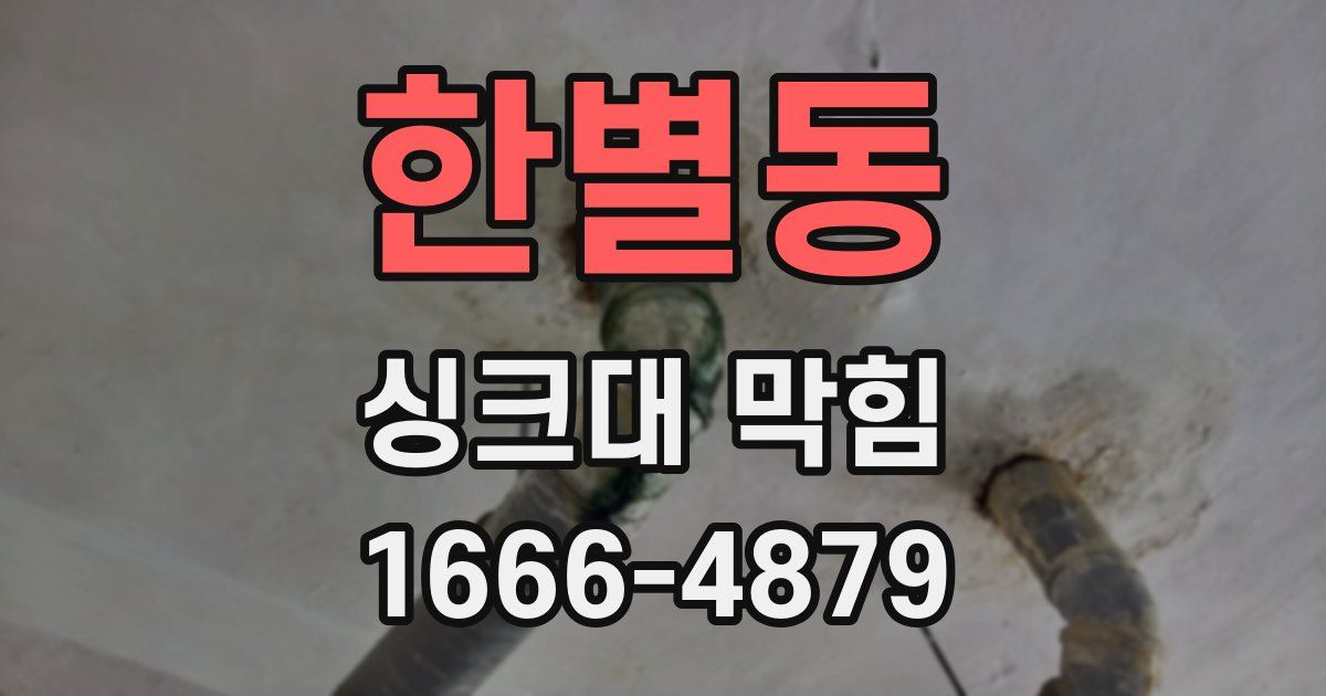 한별동 싱크대 막힘
