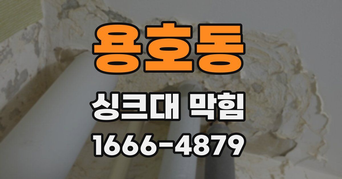 용호동 싱크대 막힘