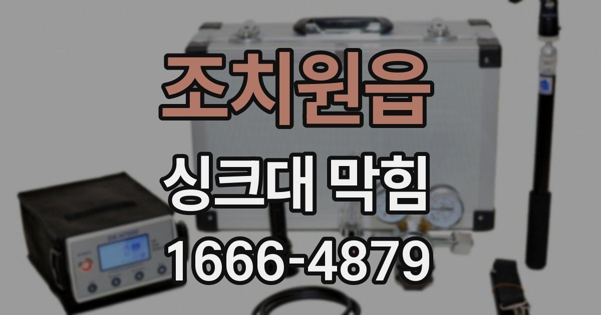 조치원읍 싱크대 막힘