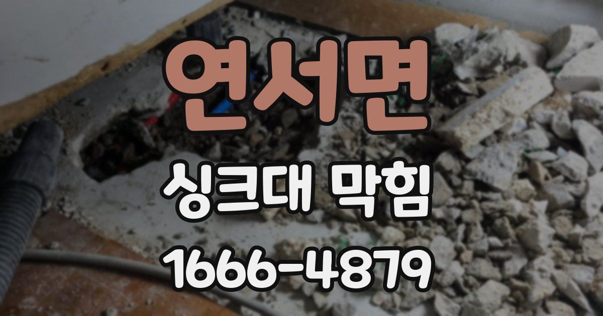 연서면 싱크대 막힘