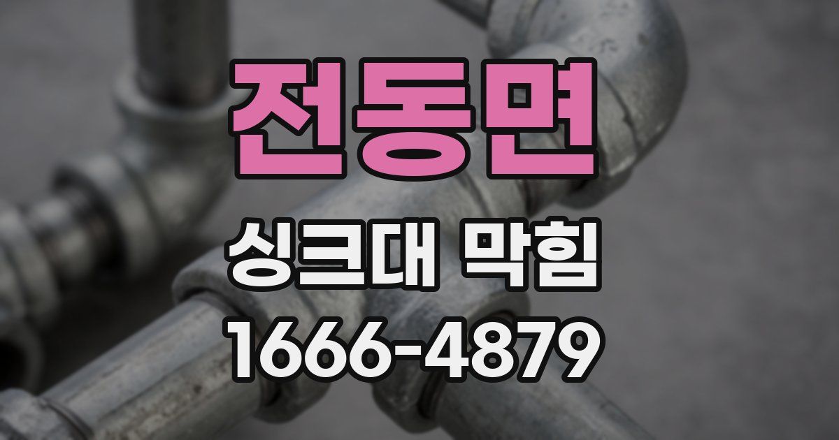 전동면 싱크대 막힘