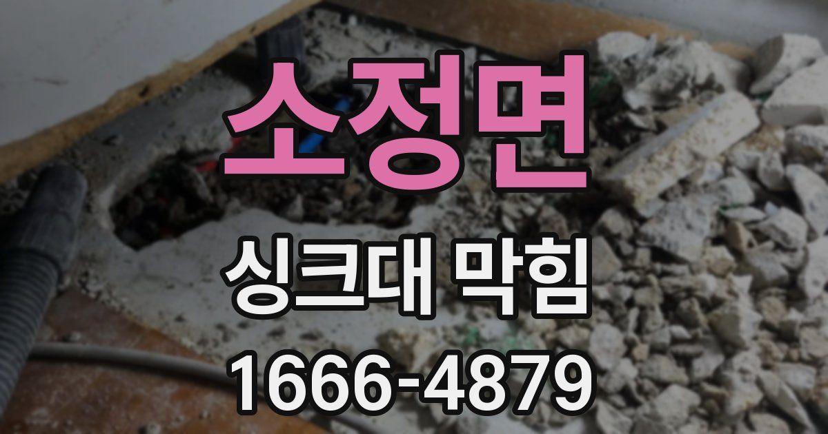 소정면 싱크대 막힘
