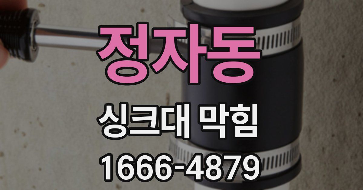 정자동 싱크대 막힘