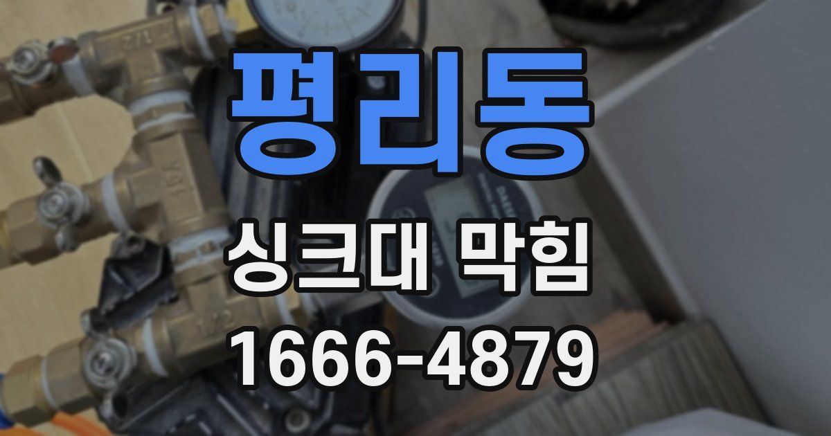 평리동 싱크대 막힘