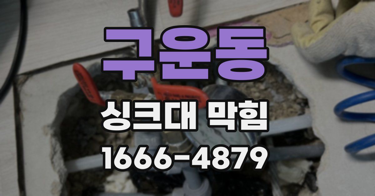 구운동 싱크대 막힘