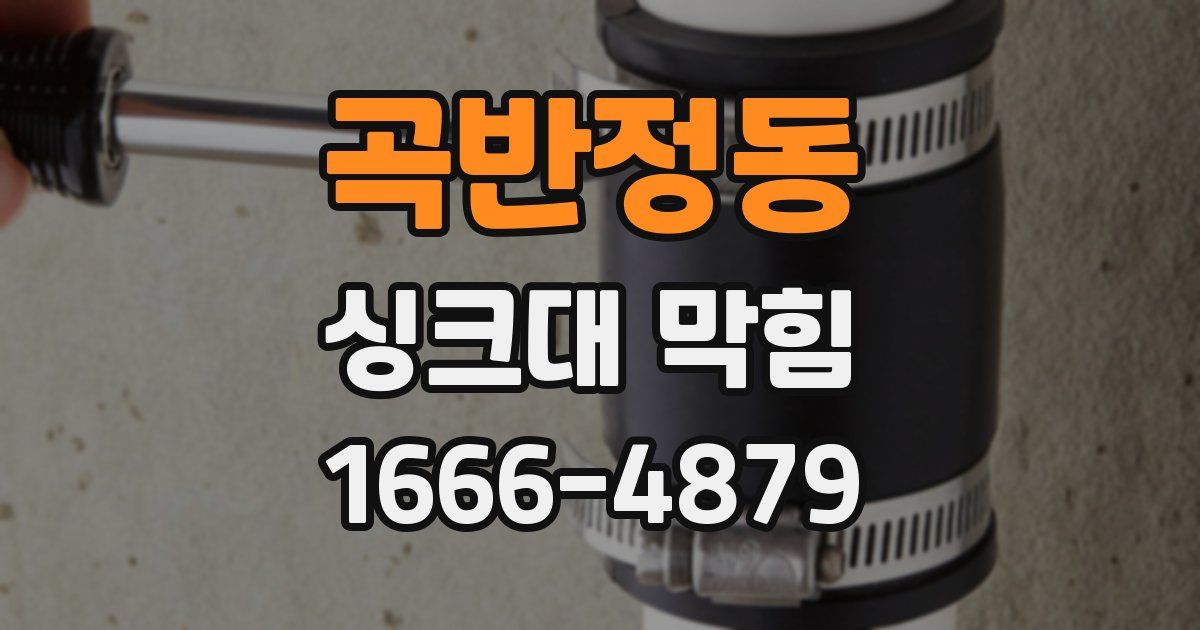 곡반정동 싱크대 막힘
