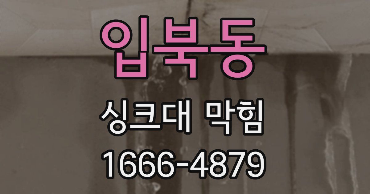 입북동 싱크대 막힘