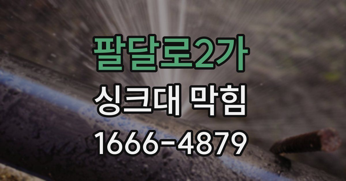 팔달로2가 싱크대 막힘