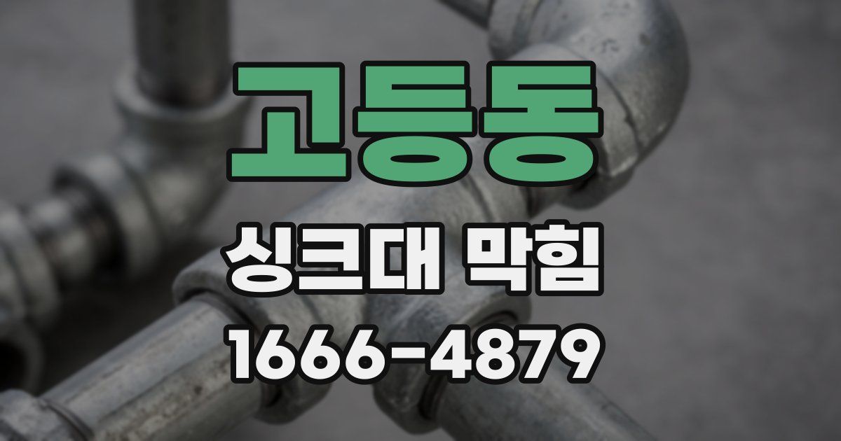 고등동 싱크대 막힘