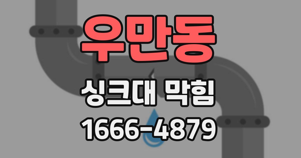 우만동 싱크대 막힘