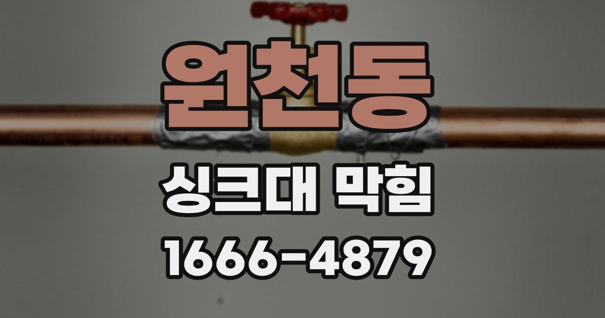 원천동 싱크대 막힘