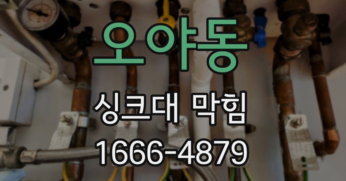 오야동 싱크대 막힘