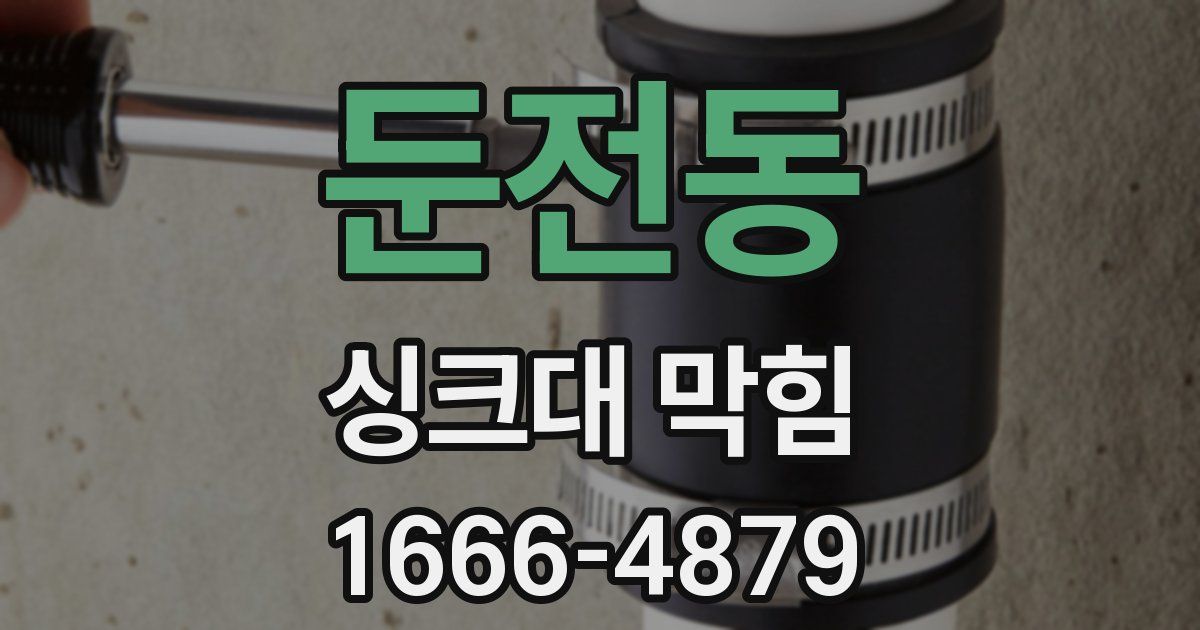둔전동 싱크대 막힘