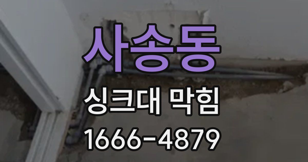 사송동 싱크대 막힘
